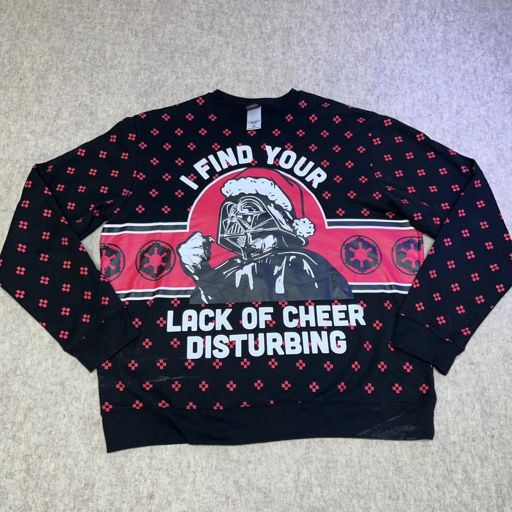Star Wars Darth Vader Ugly Christmas‎ Sweater Sweatshirt XXL Holiday Cheer